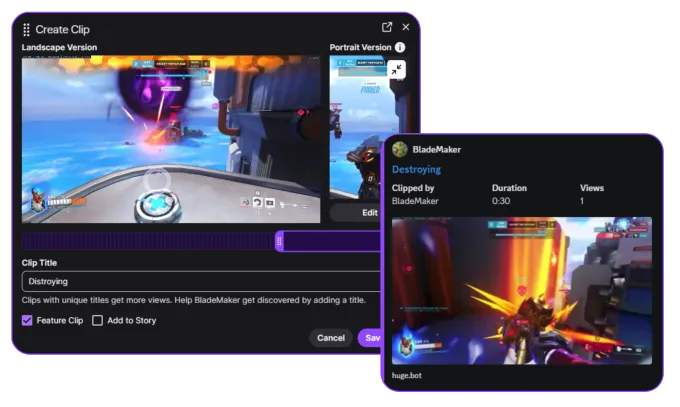 HUGE bot Twitch stream and clip notification system